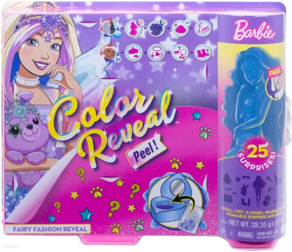 Barbie Color Reveal Fantazja Wróżka Lalka GXV94