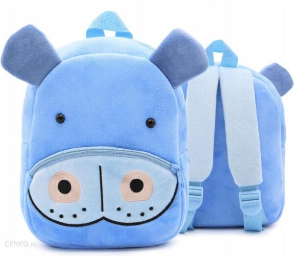 Bb-Shop Dziecięcy Pluszowy Plecak 3D Niebieski Hipcio