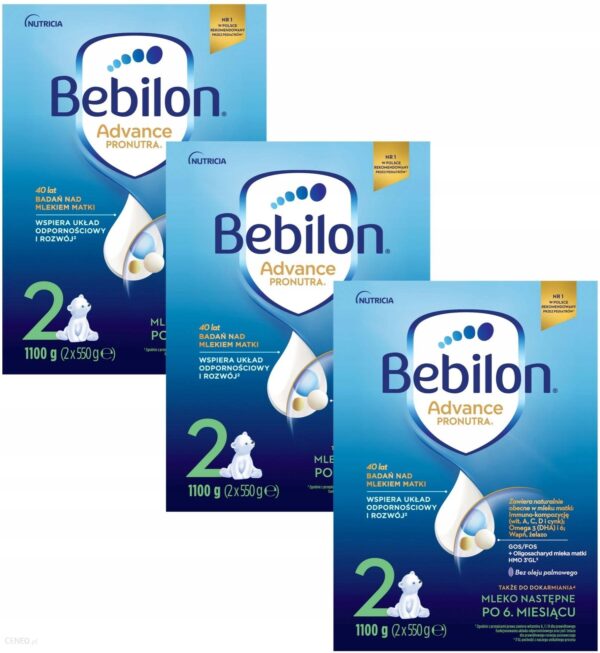 Bebilon 2 Advance Zestaw 3X 1100G Bez Oleju Palmow