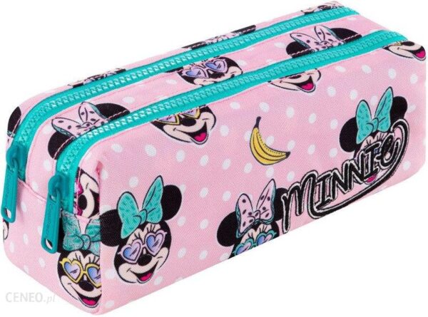 Coolpack Piórnik szkolny dwukomorowy Edge Minnie Mouse Pink 44679CP B69302