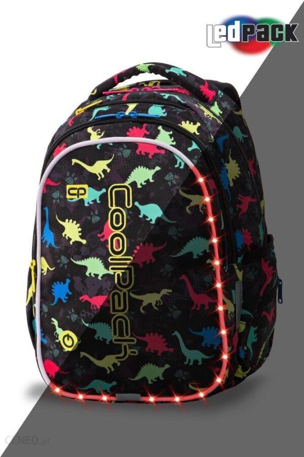 Coolpack Plecak szkolny Joy M LED Dinosaurs 94603CP A20204