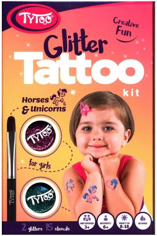 Dante Creative Fun Brokatowe Tatuaże Dla Dziewczynek Horses & Unicorns