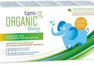 EcoWipes Tami Organic Baby Chusteczki organiczne z bawełny do pielęgnacji noworodków i niemowląt 30szt.