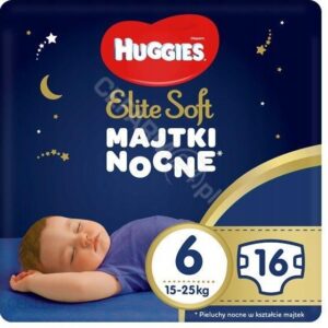 Huggies Elite Soft Overnights Pants 6 15-25Kg Pieluchomajtki Na Noc 16Szt.