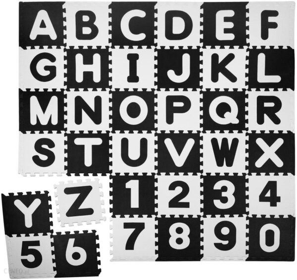 Humbi Puzzle Piankowe Alfabet Cyfry Kontrastowa