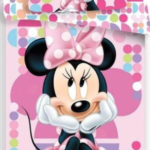 Jerry Fabrics Pościel Dziecięca Myszka Mini Minnie Mouse 5949 Rozmiar 140X200 Cm
