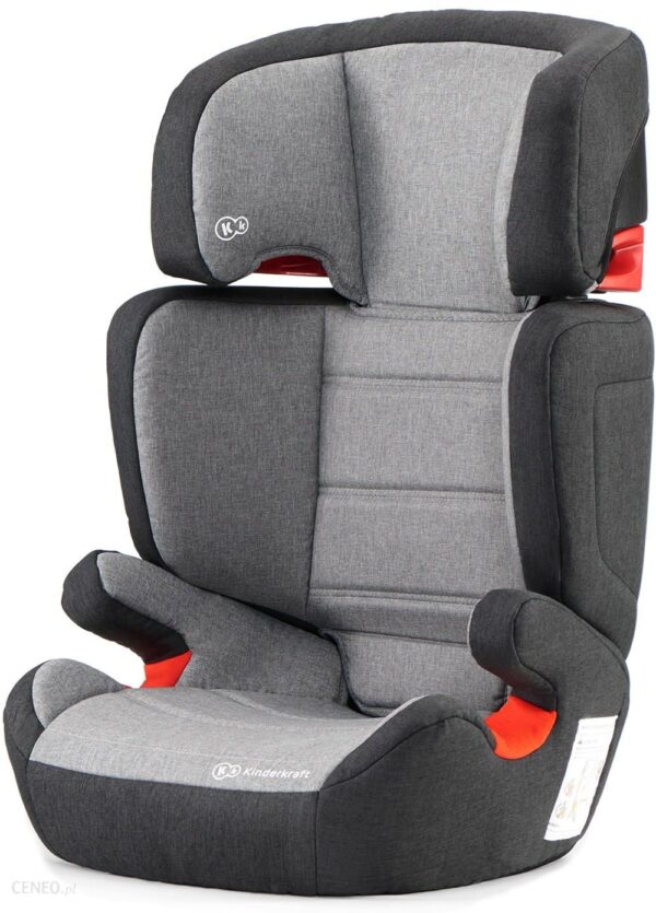 Fotelik samochodowy Kinderkraft JUNIOR FIX (ISOFIX) 15-36kg szary