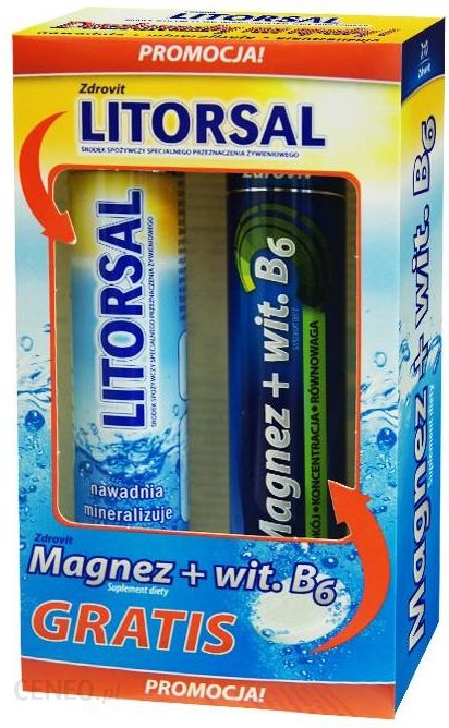 Litorsal 24 tabletki musujące + Magnez z Witaminą B6 24 tabletki musujące