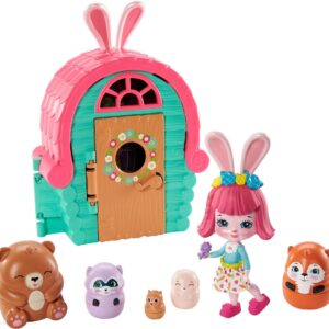 Mattel Enchantimals Chatka Lalka Bree Bunny 5 zwierzątek GTM47