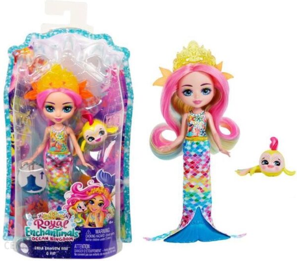 Mattel Enchantimals Rainey Rainbow Fish Lalka Ryba & figurka Flo HCF68