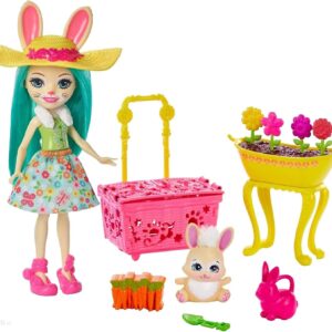 Mattel Enchantimals - Wiosenne króliczki z laleczką Fluffy Bunny GJX33 Gjx32