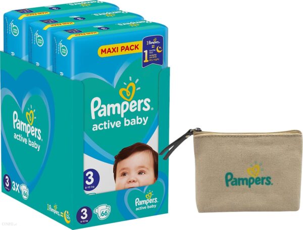 Pampers Active Baby MSB rozmiar 3 198 (3x66) pieluszek