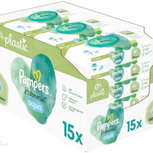 Pampers Chusteczki Nawilżane Harmonie Aqua 15 X 48 Szt. = 720 Chusteczek