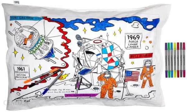 Polska Poszewka Na Poduszkę Do Malowania Kosmiczna Podróż Eat Sleep Doodle