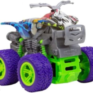 Toysik Samochód Terenowy Monster Truck Z Napędem Quad Zielono-Fioletowy 1:36