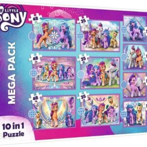 Trefl Puzzle 10W1 Lśniące Kucyki Pony 90389