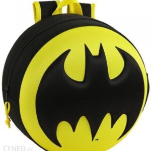 Batman Plecak Dziecięcy 3D Czarny Żółty 31X31X10Cm