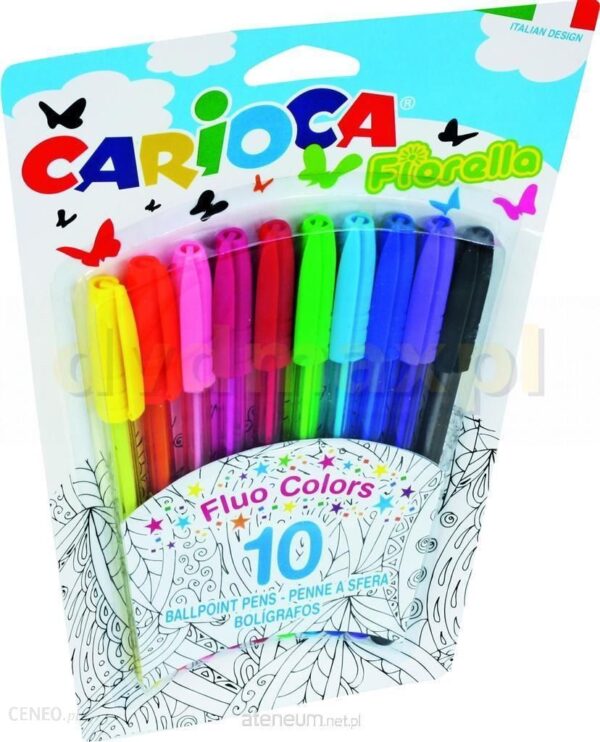 CARIOCA Długopisy Fiorella 10 kolorów